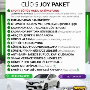 CLİO 5 JOY PAKET GİZLİ ÖZELLİK AKTİVASYONU