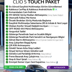 CLİO 5 TOUCH PAKET GİZLİ ÖZELLİK AKTİVASYONU