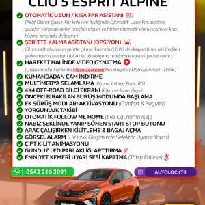 CLİO 5 YENİ MAKYAJLI ESPRİT ALPİNE GİZLİ ÖZELLİK AKTİVASYONU
