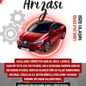 RENAULT & DACİA ADBLUE ARIZASI ÇÖZÜM VE GÜNCELLEME